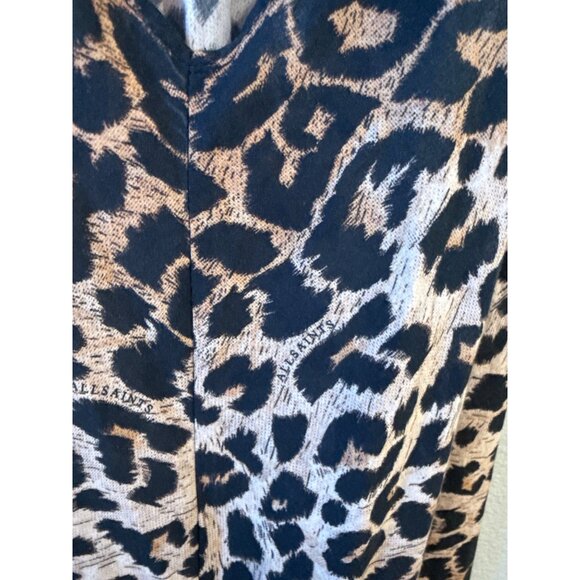 Allsaints Women's Leopard Print Adjustable Strap Maxi Dress Size 2 - Picture 3 of 7